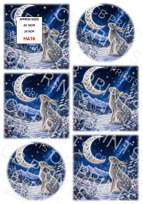 Hare Decoupage Print HA16 | Mulberry Paper