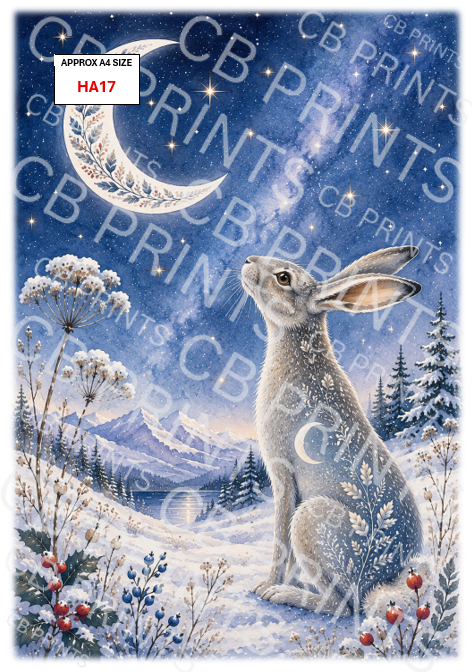 Hare Decoupage Print HA17 | Mulberry Paper