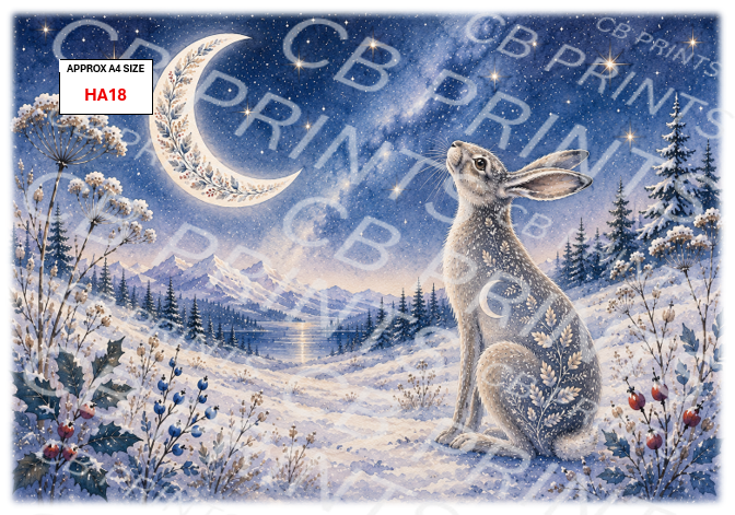 Hare Decoupage Print HA18 | Mulberry Paper