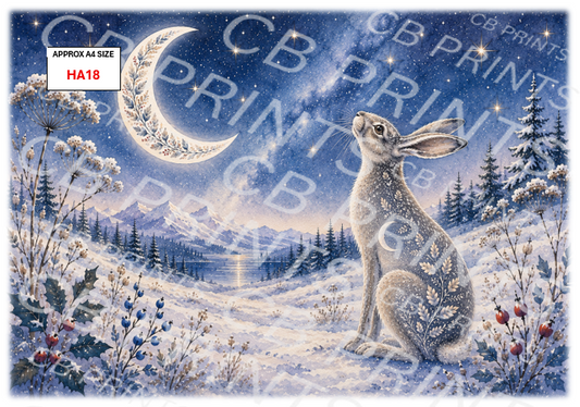 Hare Decoupage Print HA18 | Mulberry Paper