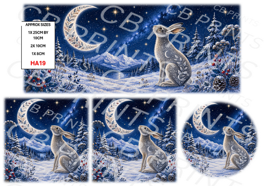 Hare Decoupage Print HA19 | Mulberry Paper
