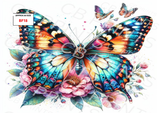 Butterfly Decoupage Paper Print BF18 – Mulberry Paper