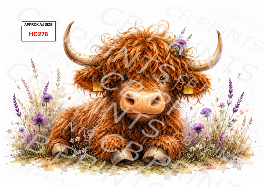 Highland Cow Decoupage Print HC278 | Mulberry Paper