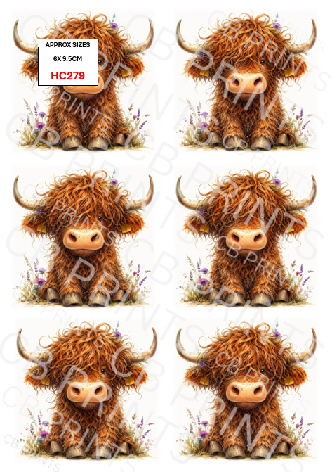 Highland Cow Decoupage Print HC279 | Mulberry Paper