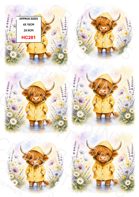 Highland Cow Decoupage Print HC281 | Mulberry Paper