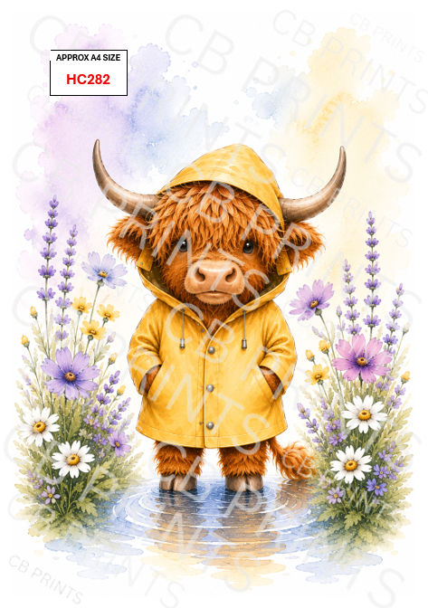 Highland Cow Decoupage Print HC282 | Mulberry Paper