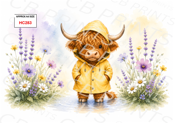 Highland Cow Decoupage Print HC283 | Mulberry Paper