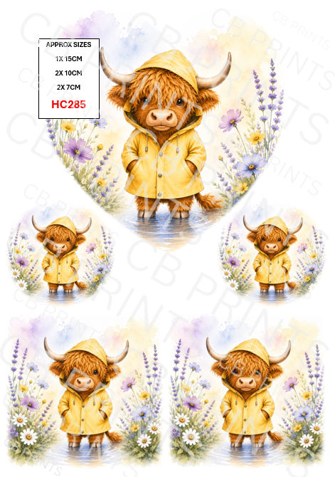 Highland Cow Decoupage Print HC285 | Mulberry Paper