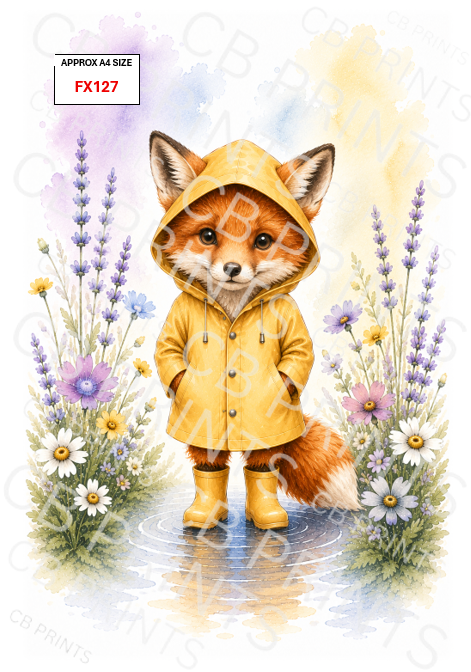 Fox Decoupage Print FX127 | Mulberry Paper