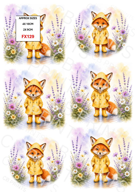 Fox Decoupage Print FX129 | Mulberry Paper
