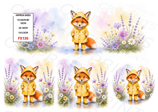 Fox Decoupage Print FX130 | Mulberry Paper