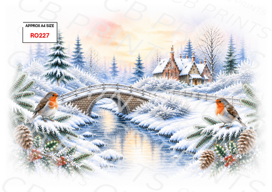 Robin Decoupage Print RO227 | Mulberry Paper
