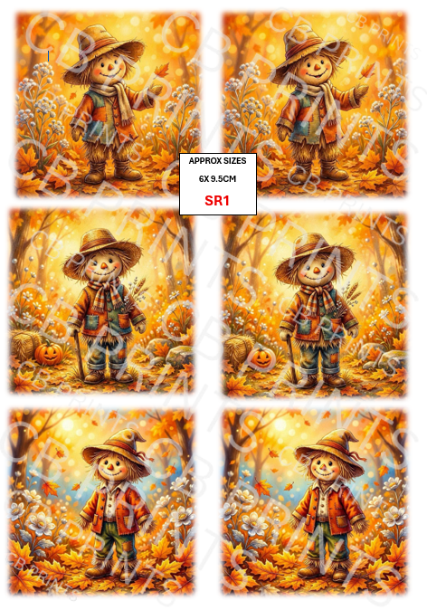 Autumn Scarecrow Decoupage Paper SR1 – Mulberry Paper Print
