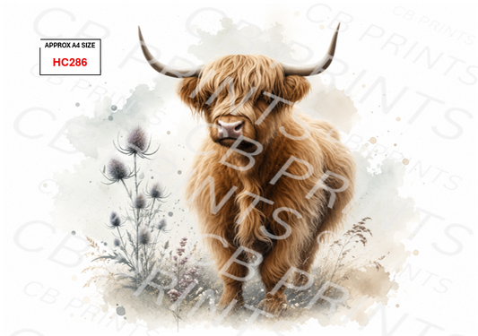Highland Cow Decoupage Print HC286 | Mulberry Paper