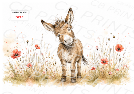 Donkey Decoupage Paper DK23 – Mulberry Paper Print