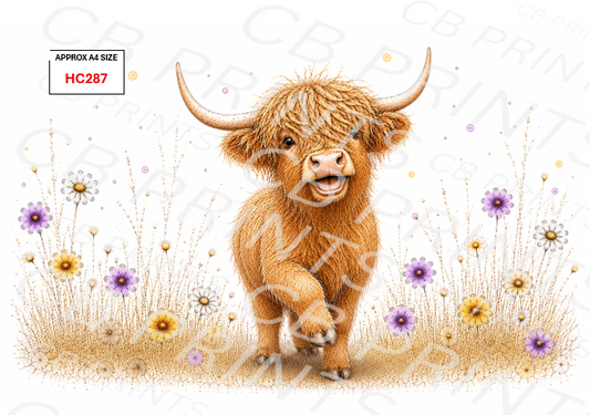 Highland Cow Decoupage Print HC287 | Mulberry Paper