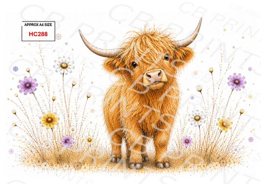 Highland Cow Decoupage Print HC288 | Mulberry Paper