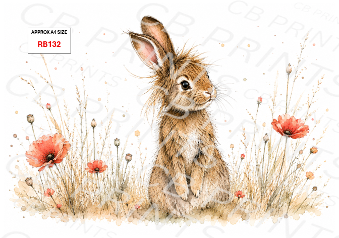 Rabbit Decoupage Paper RB132 – Mulberry Paper Print