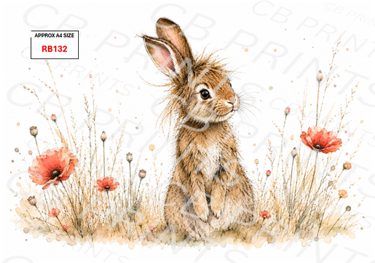 Rabbit Decoupage Paper RB132 – Mulberry Paper Print