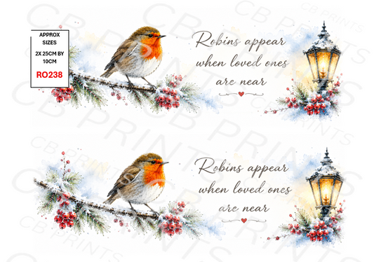 Winter Robin Decoupage Paper RO238 – Mulberry Paper Print