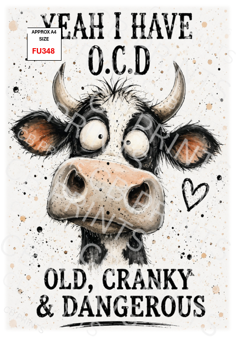 Funny Decoupage Print FU348 | Mulberry Paper
