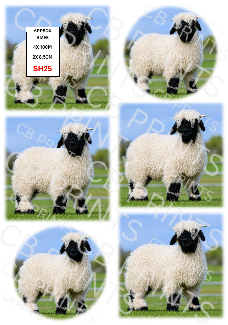 Sheep Decoupage Print SH25 | Mulberry Paper