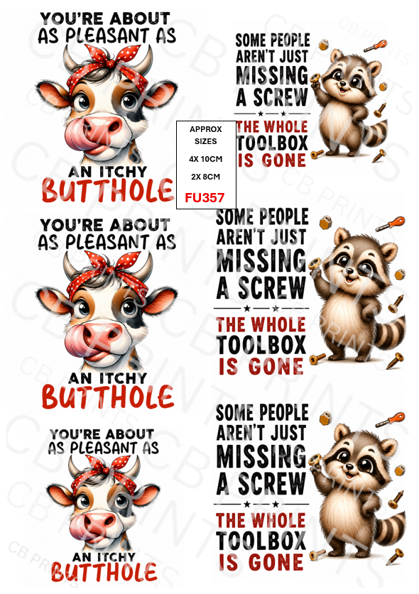 Funny Decoupage Print FU357 | Mulberry Paper