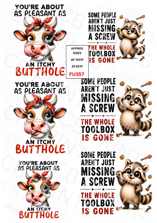 Funny Decoupage Print FU357 | Mulberry Paper