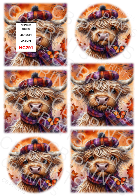 Highland Cow Decoupage Print HC291 | Mulberry Paper