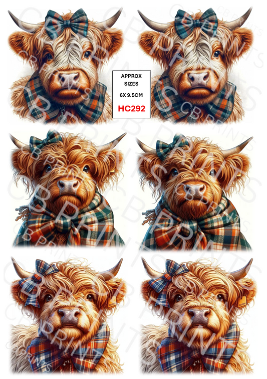 Highland Cow Decoupage Print HC292 | Mulberry Paper
