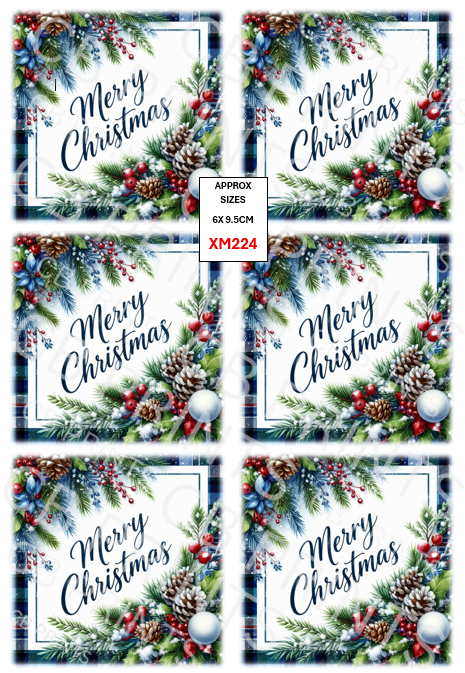 Christmas Decoupage Paper Print XM224 – Mulberry Paper