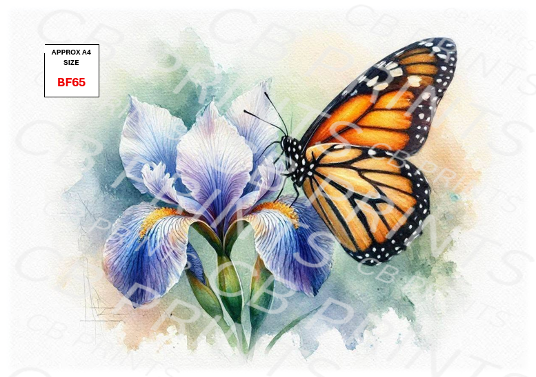 Butterfly Decoupage Paper Print BF65 – Mulberry Paper