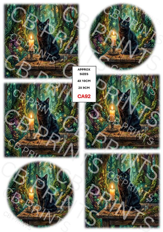 Cat Decoupage Paper Print CA92 | Mulberry Paper