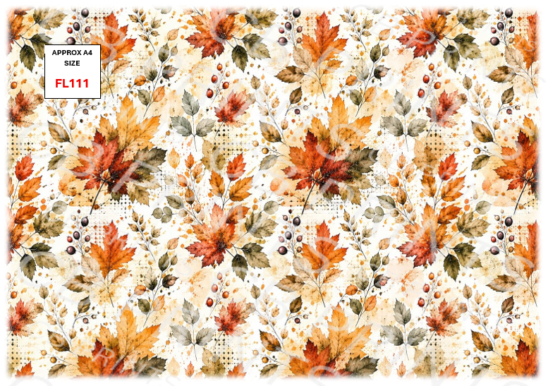 Floral Decoupage Print FL111 | Mulberry Paper