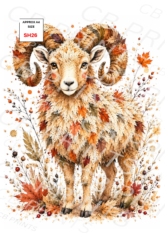Sheep Decoupage Print SH26 | Mulberry Paper