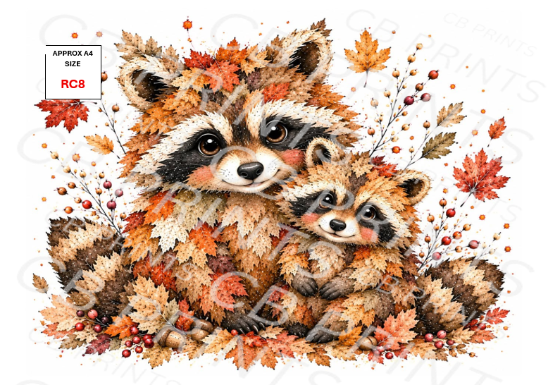 Raccoon Decoupage Paper Print RC8 – Mulberry Paper