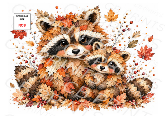 Raccoon Decoupage Paper Print RC8 – Mulberry Paper
