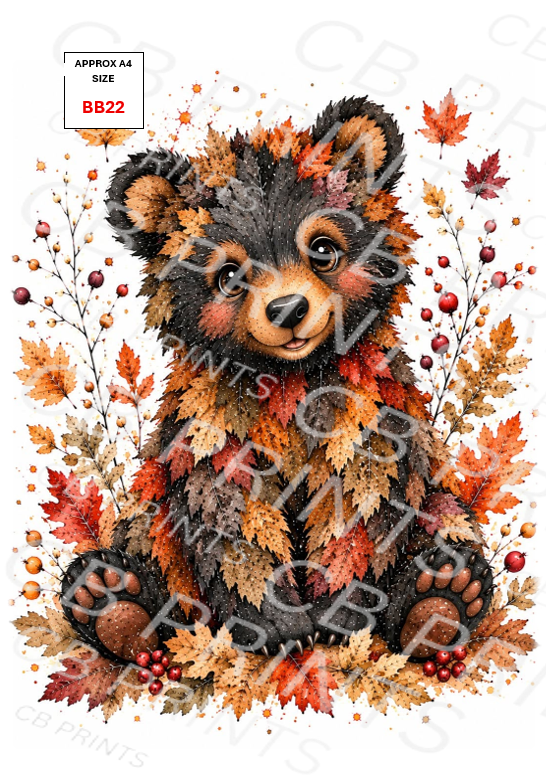 Brown Bear Decoupage Paper BB22 – Mulberry Paper Print