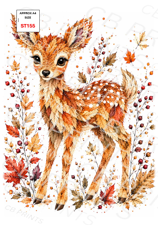 Stag Decoupage Print ST155 | Mulberry Paper