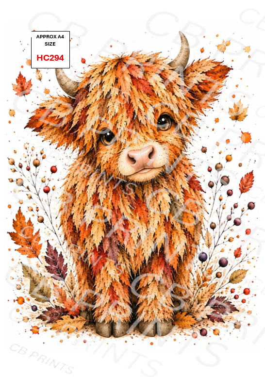Highland Cow Decoupage Print HC294 | Mulberry Paper