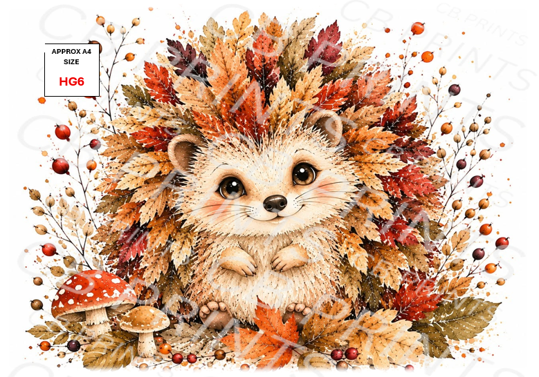 Hedgehog Decoupage Print HG6 | Mulberry Paper