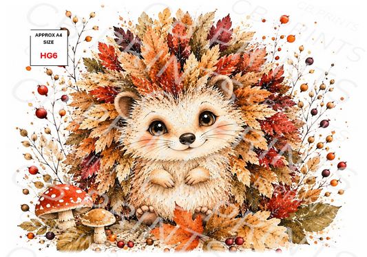 Hedgehog Decoupage Print HG6 | Mulberry Paper