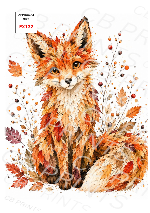 Fox Decoupage Print FX132 | Mulberry Paper