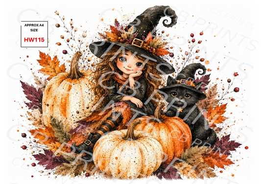 Witch Decoupage Paper Print HW115 – Mulberry Paper