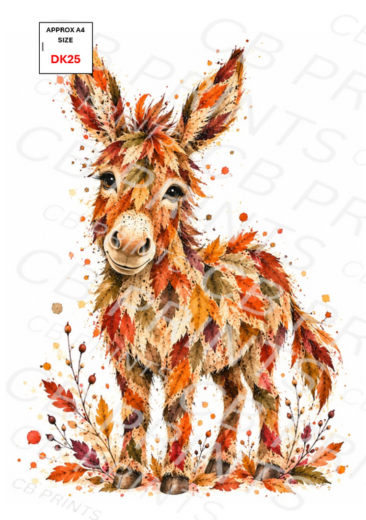 Donkey Decoupage Paper Print DK25 | Mulberry Paper