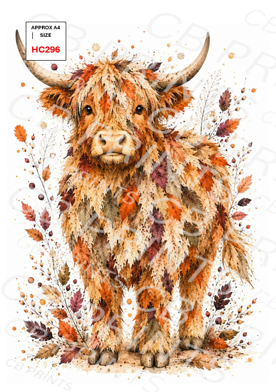 Highland Cow Decoupage Print HC296 | Mulberry Paper