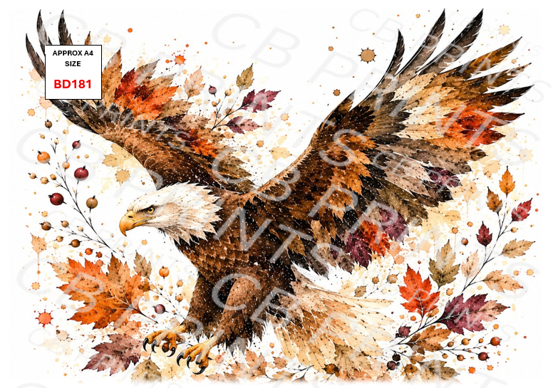Eagle Decoupage Print BD181 | Mulberry Paper