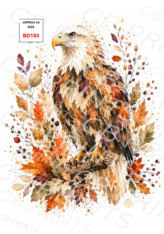 Eagle Decoupage Print BD183 | Mulberry Paper