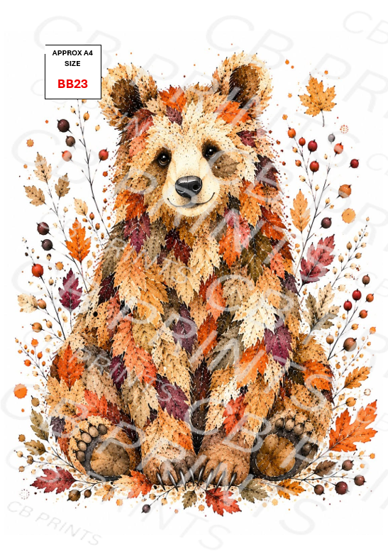 Brown Bear Decoupage Paper BB23 – Mulberry Paper Print