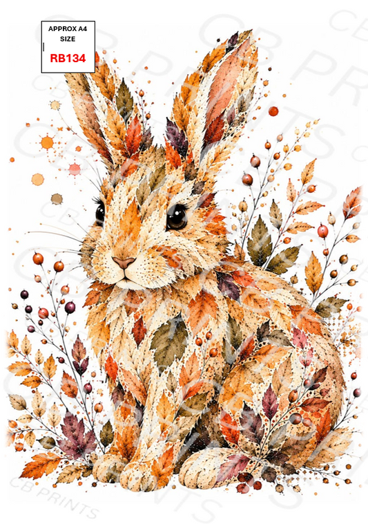 Rabbit Decoupage Print RB134 | Mulberry Paper